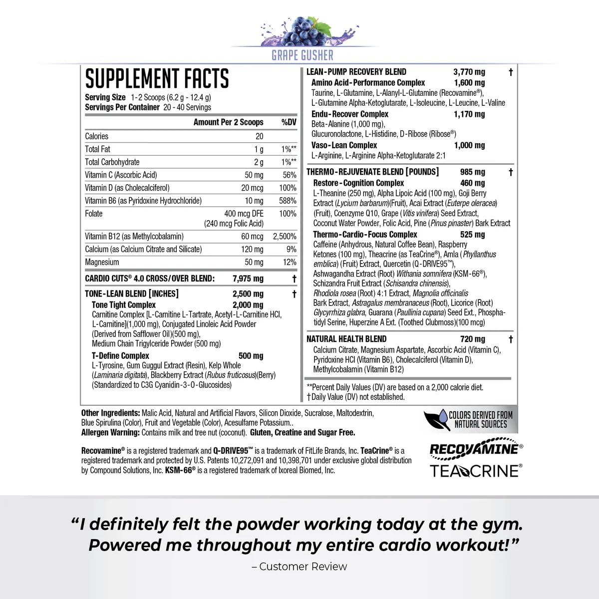Cardio Cuts NDS Nutrition 4.0 Pre Workout Supplement Powder 8.6 oz