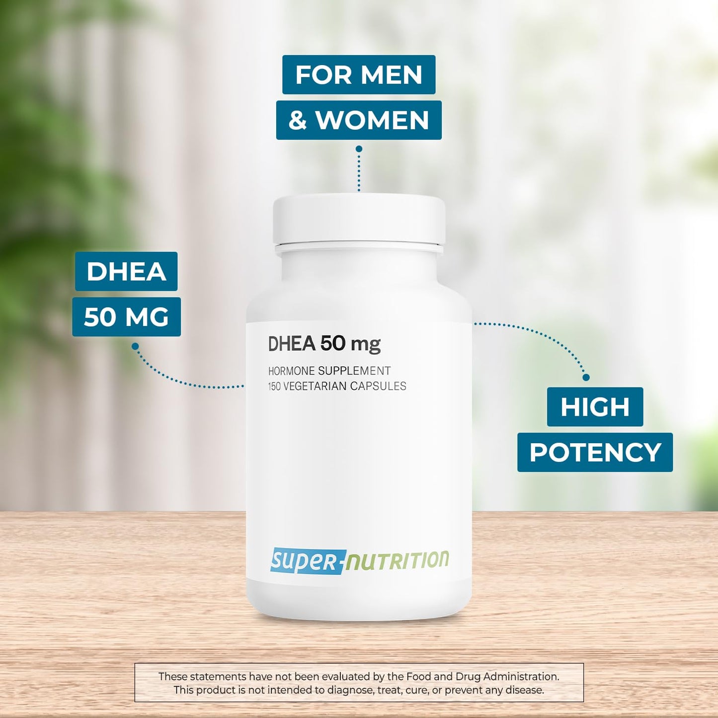 Supersmart DHEA 50mg Capsules, 150 Vegetarian Capsules