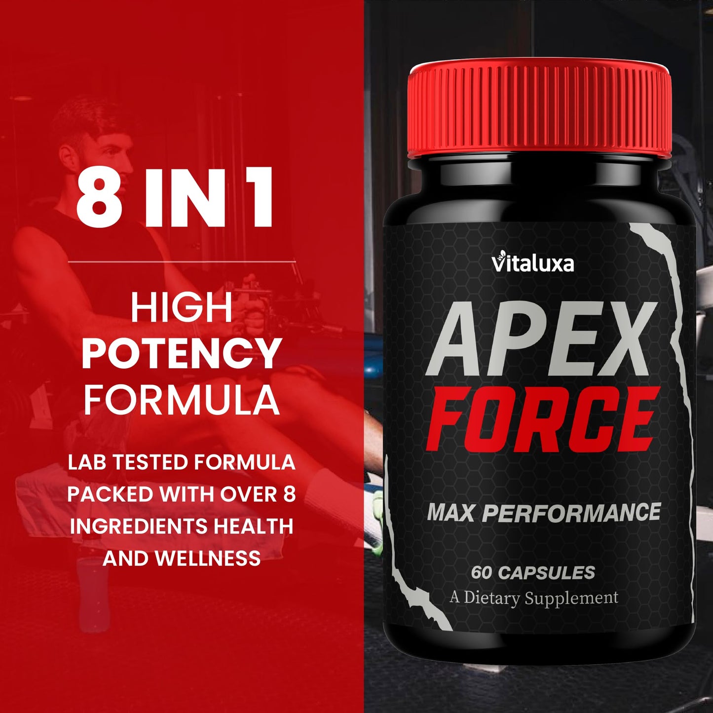 Vitaluxa Apex Force Performance Capsules 300 Capsules