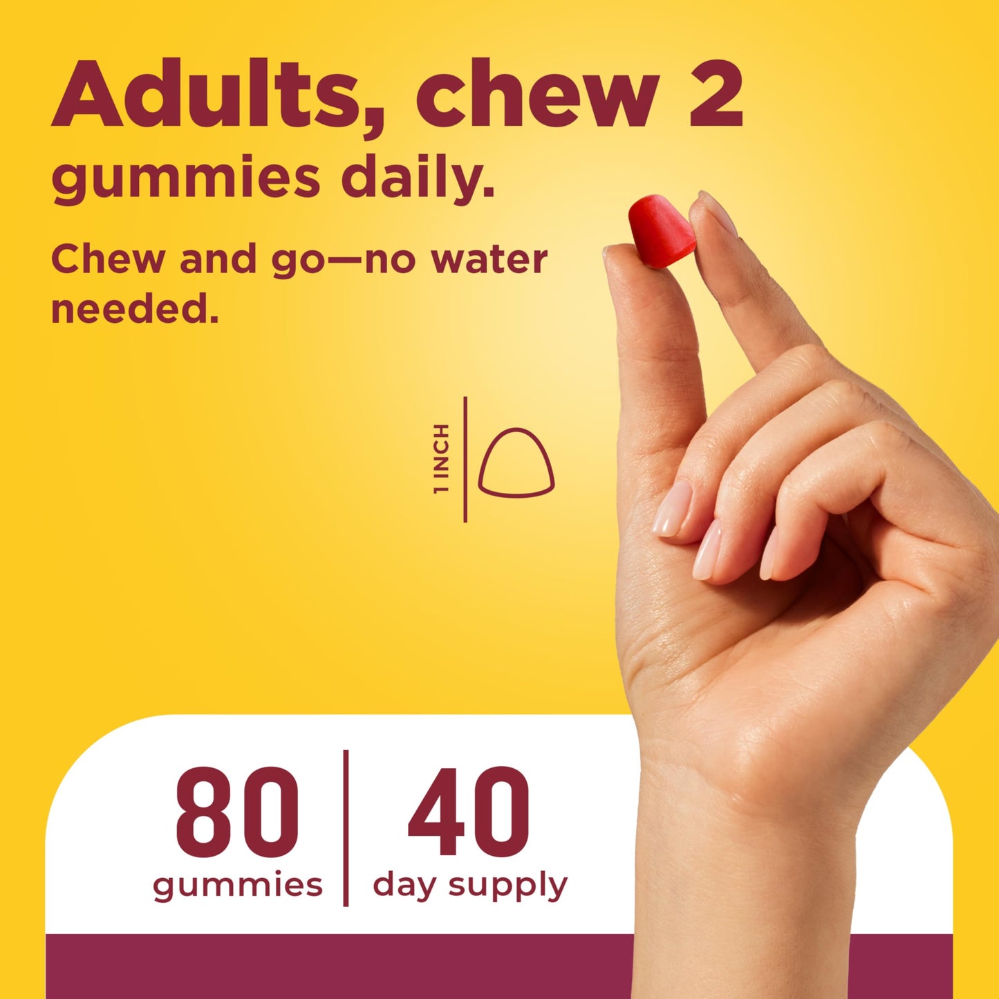 Nature Made Advanced Hair Skin and Nails Gummies 80 Gummies