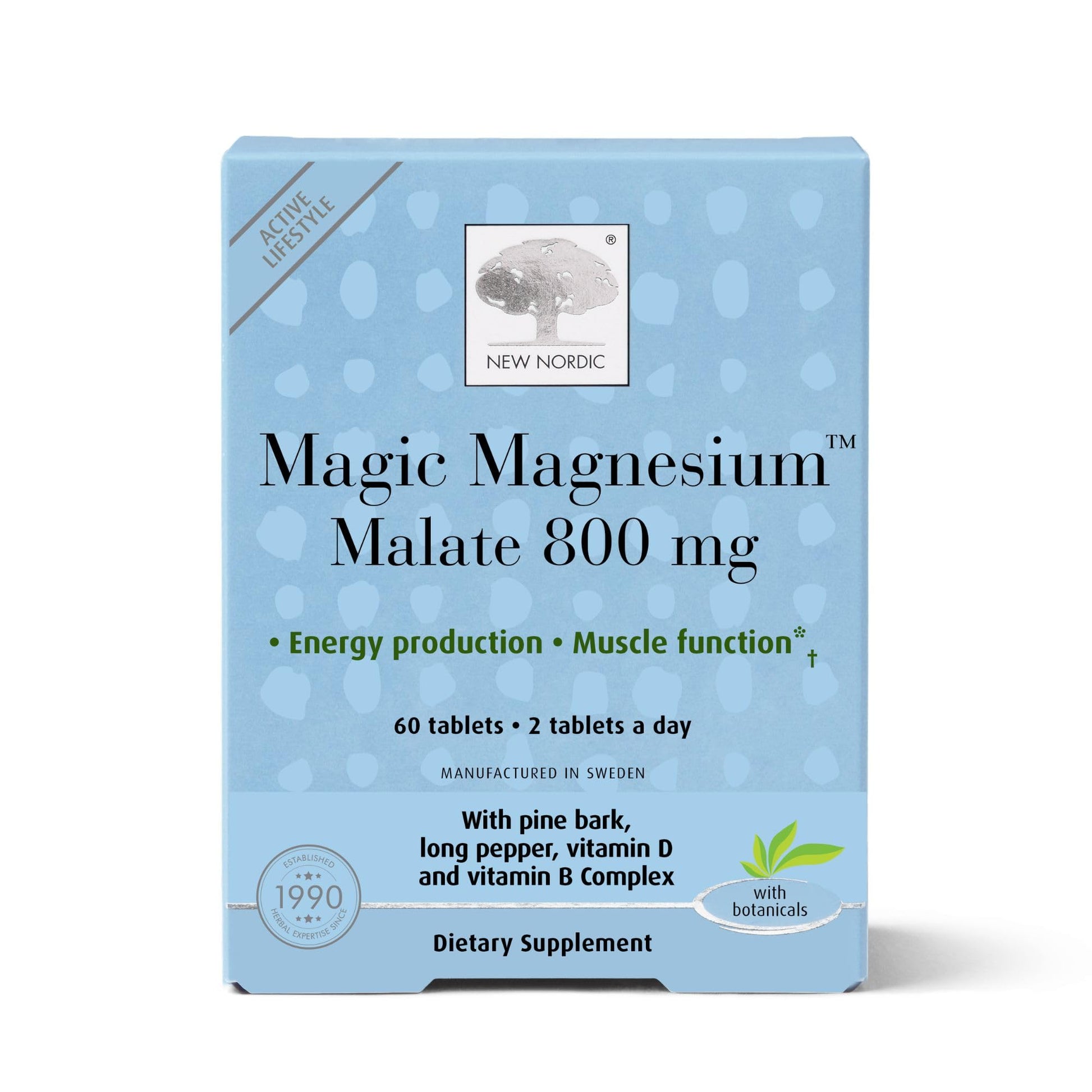 New Nordic Magic Magnesium Malate 800 mg Maximum Absorption Capsules, 60 Capsules