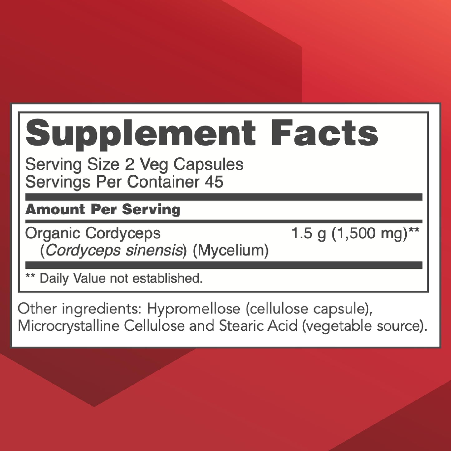 Protocol for Life Balance Cordyceps 750mg Capsules for Immune Support and Vascular Health, Non-GMO, 90 Veg Caps