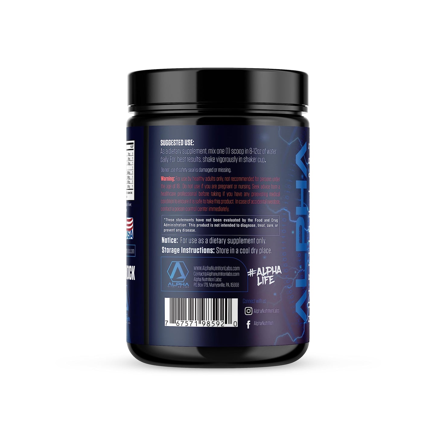 Alpha Nutrition Labs Cell Shock Intra/Post Workout Powder 375