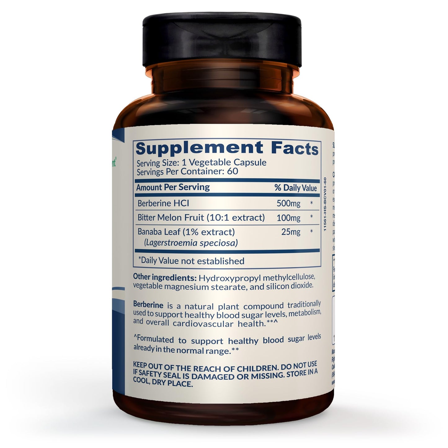 RIGHT ELEMENT Berberine Complex with Bitter Melon and Banaba Leaf, 60 Capsules