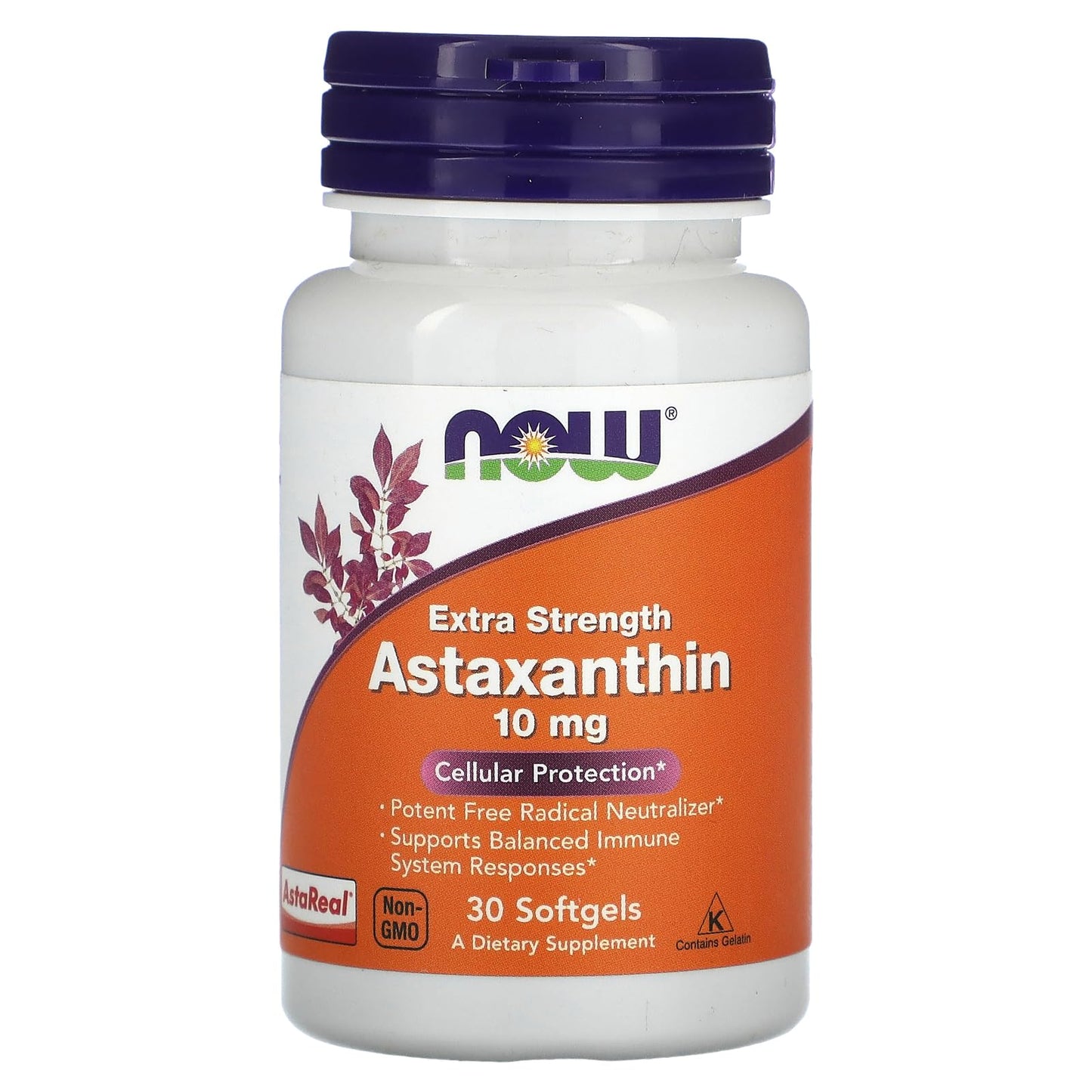 NOW Foods Extra Strength Astaxanthin 10 mg Softgels, 30 Softgels