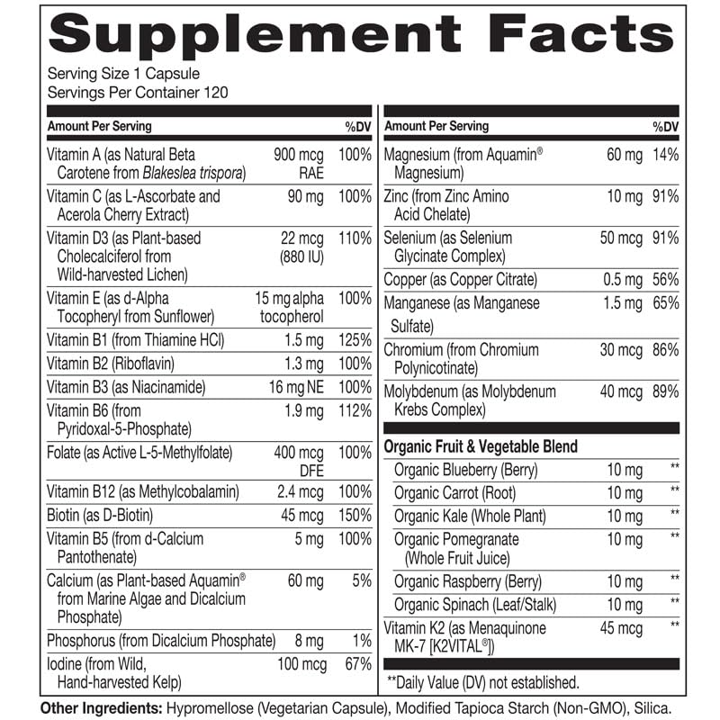 NATURELO Calcium Supplement & Multivitamin Bundle - Calcium 600mg with 240 Vegetarian Capsules and One Daily Multivitamin for Women 50+ (Iron Free) - 120 Capsules - 360 Count