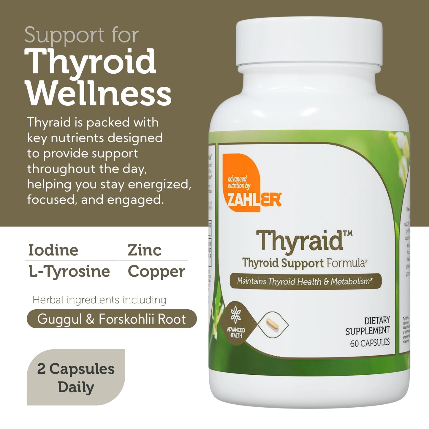 Zahler Thyraid Thyroid Support Complex Capsules, 60 Count