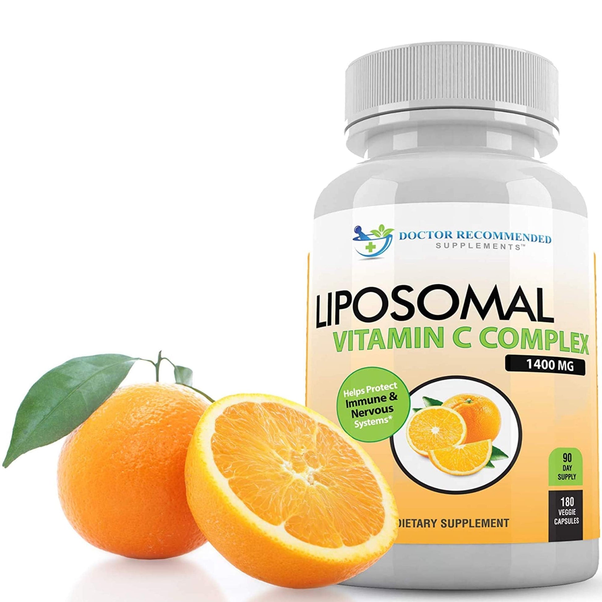 DOCTOR RECOMMENDED SUPPLEMENTS Liposomal Vitamin C 1400mg Per Serving, 180 Capsules