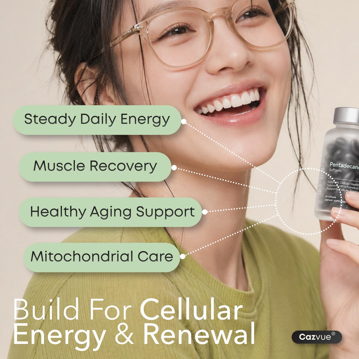 Cazveu C15:0 Pentadecanoic Acid Supplement Softgels, 90 Softgels