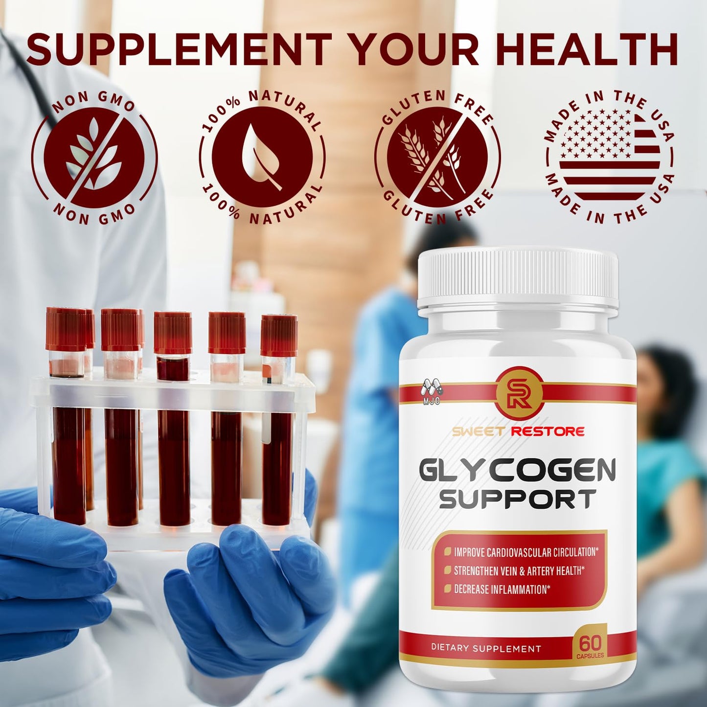 MJO Sweet Restore Glycogen Support Capsules, 60 Count