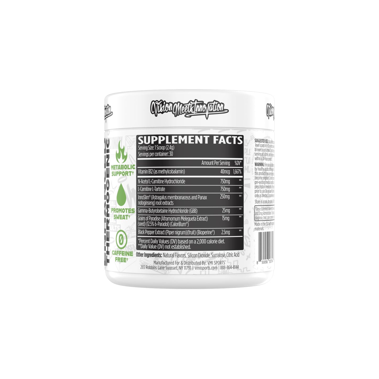 VMI Sports Heat L-Carnitine Powder Enhanced Thermogenic 2.54 oz