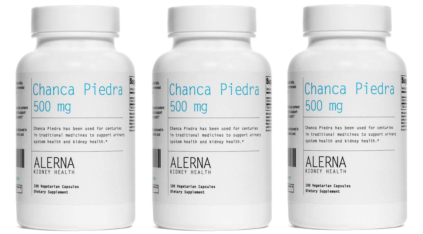 Alerna Kidney Health Chanca Piedra 500 mg Herbal Supplement Capsules 300