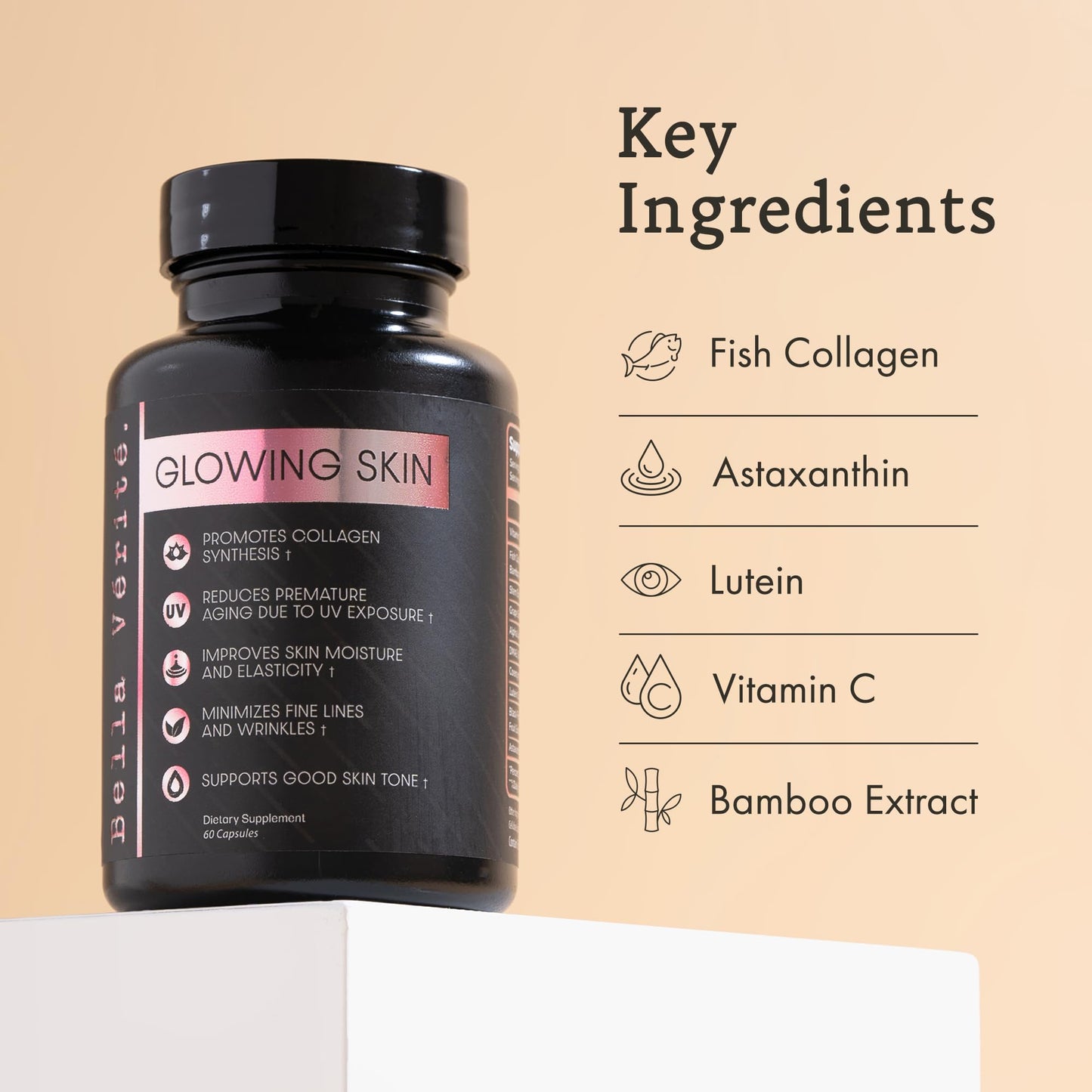 Bella Vérité Daily Collagen Supplement for Women & Men Capsule, 60 Capsules