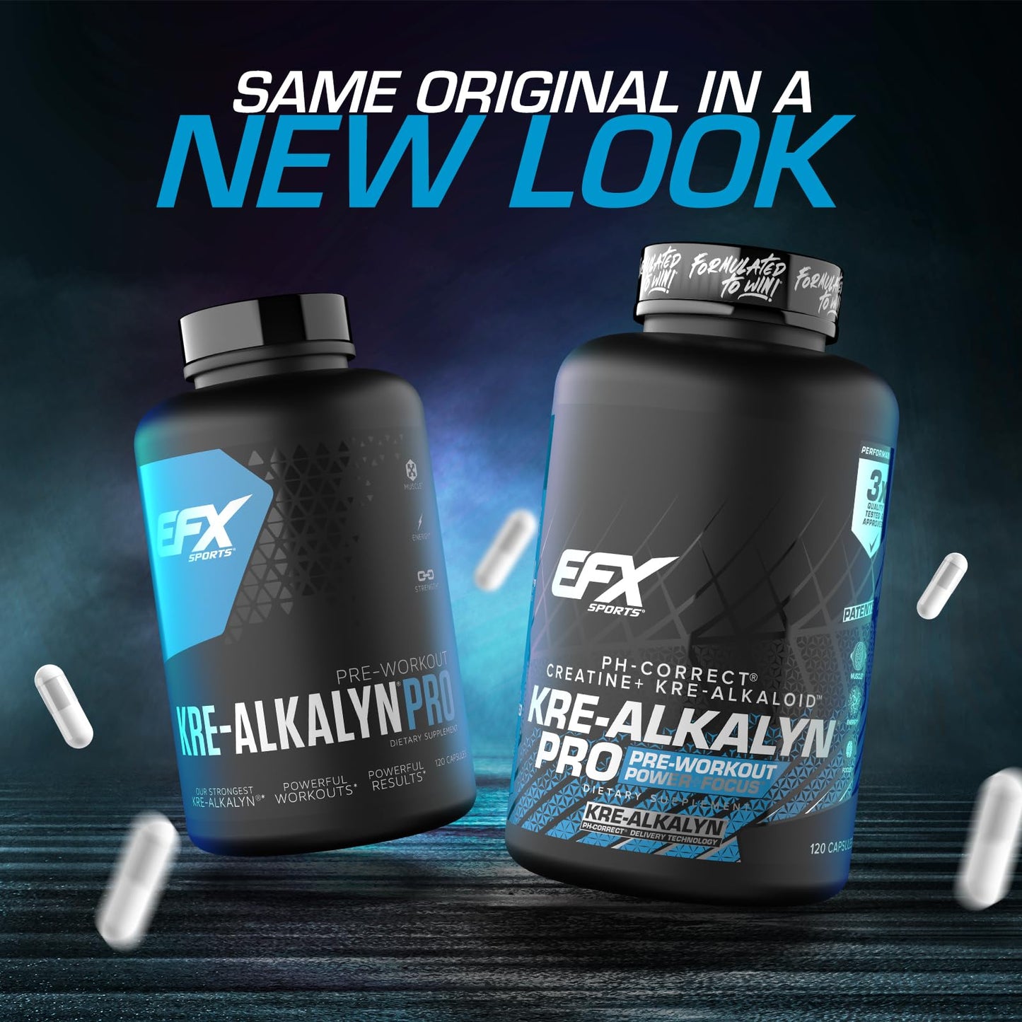 EFX Sports Kre-Alkalyn Pro pH Correct Creatine Monohydrate Capsules, 120 Capsules