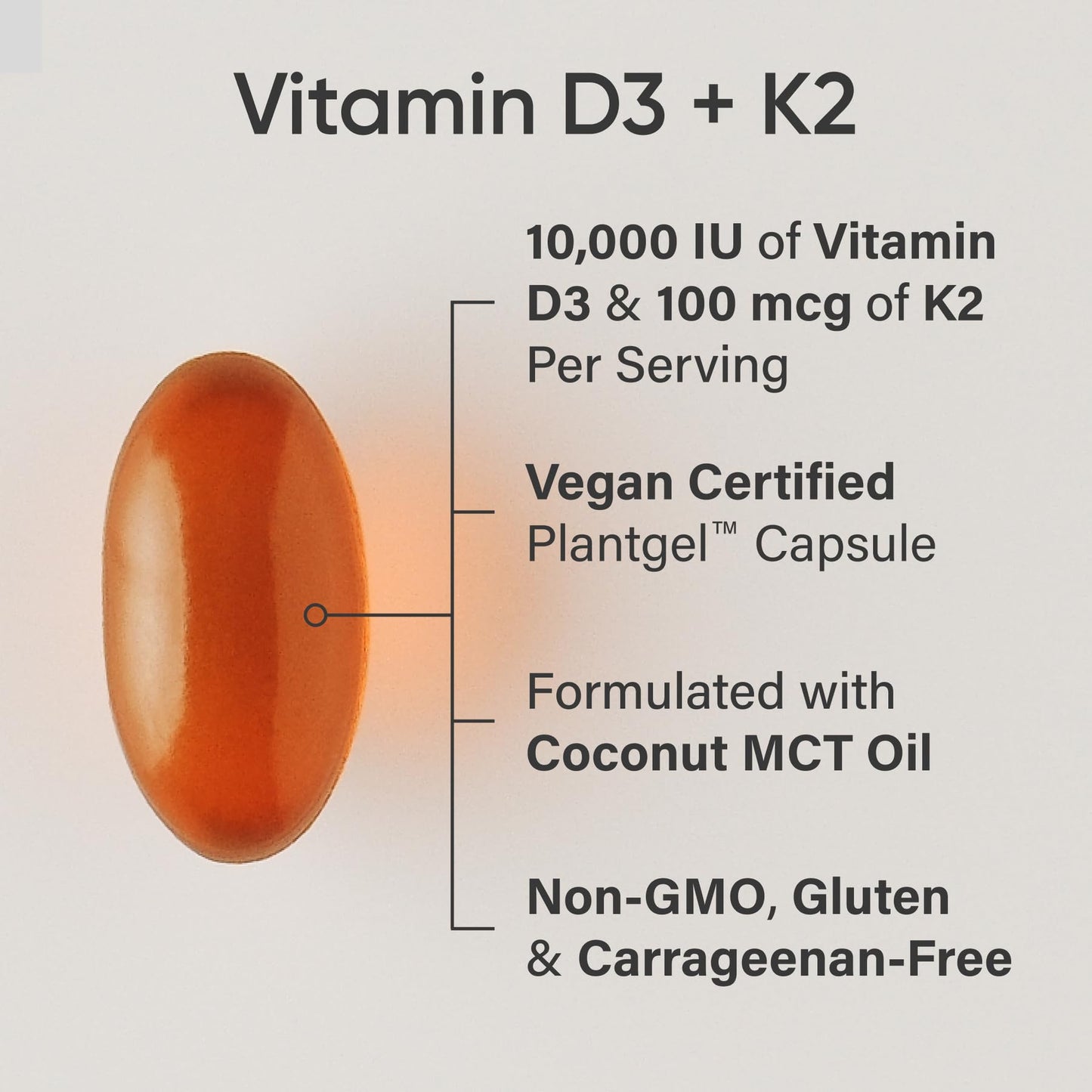 Sports Research Vitamin D3 + K2 Softgels 60 Count