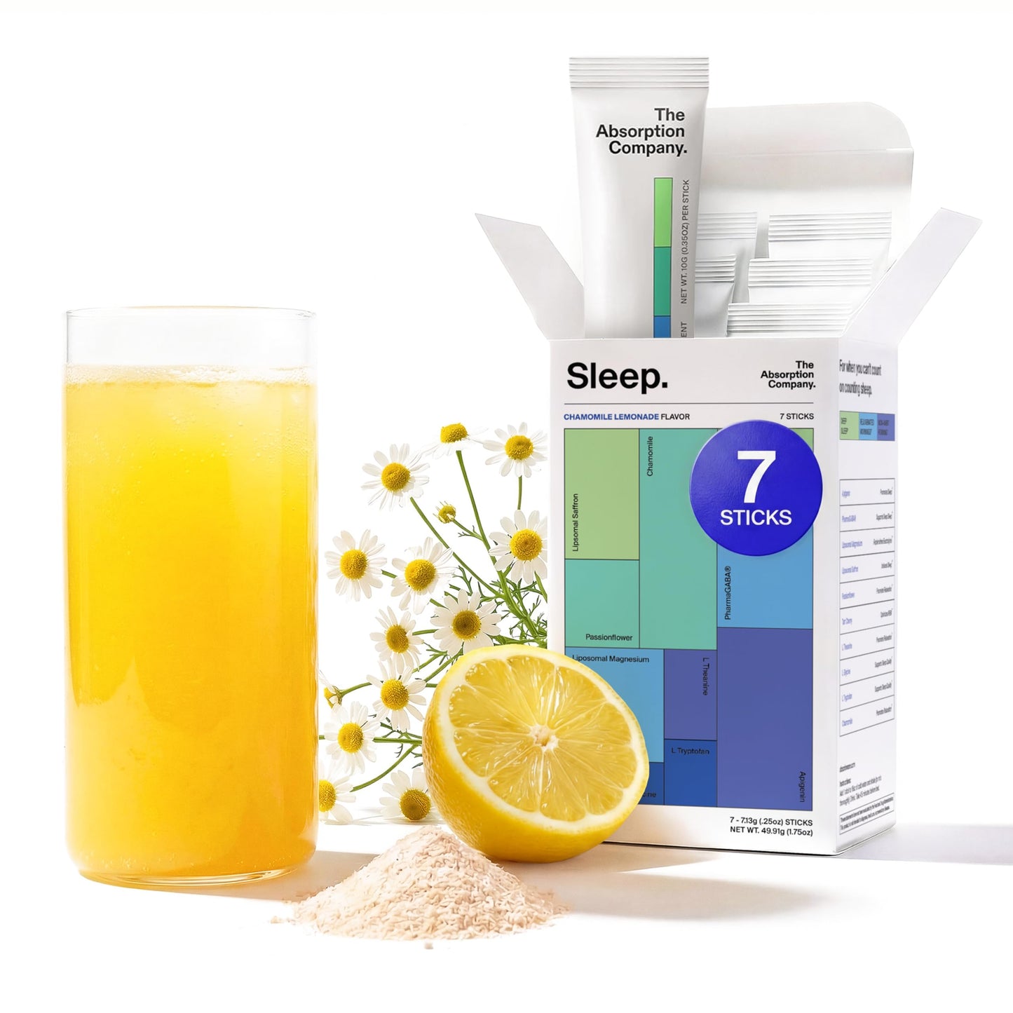 The Absorption Company Sleep Aid Powder Chamomile Lemonade, 2.63