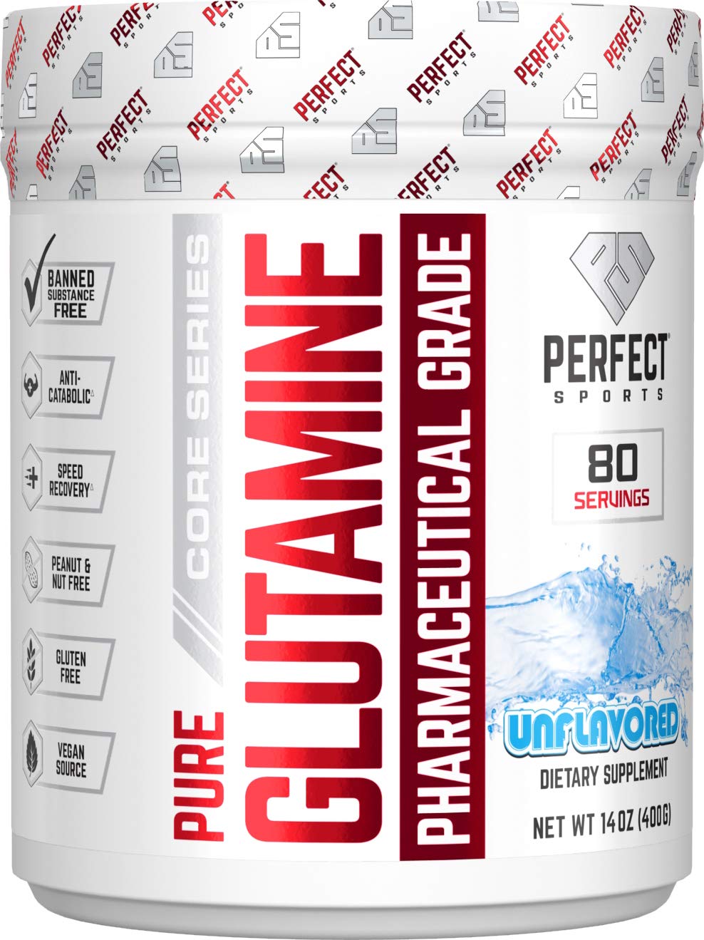 Perfect Sports Free Form Glutamine Powder 80 Servings