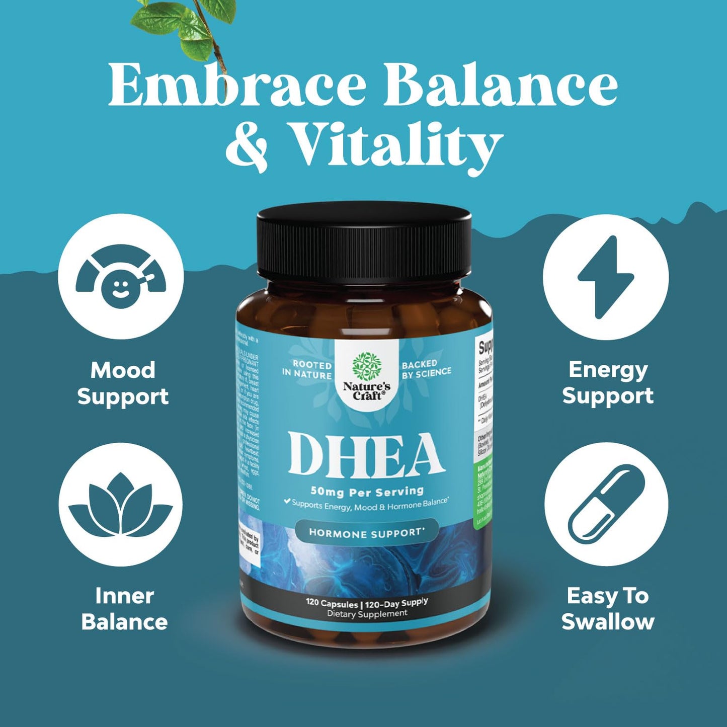 Natures Craft DHEA 50mg Capsule, 120 Count