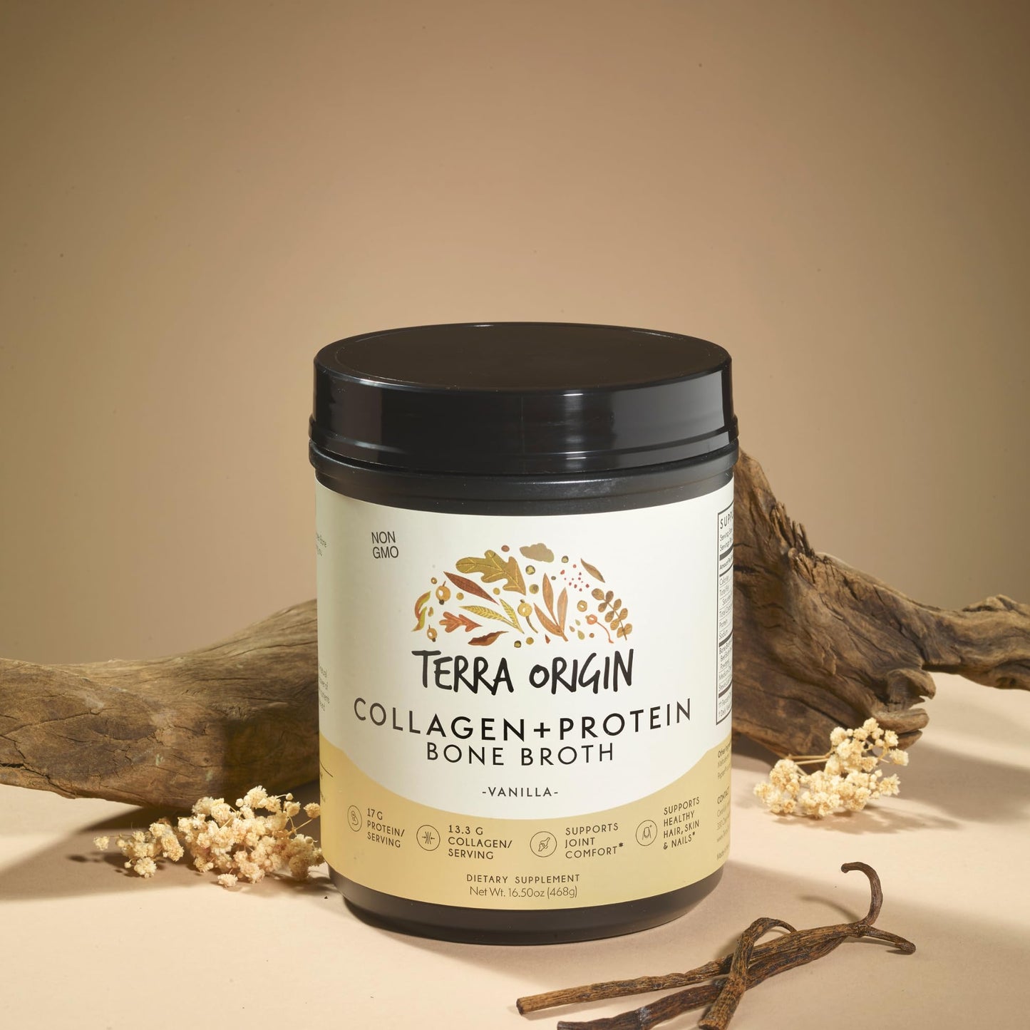 TERRA ORIGIN Collagen Peptides Powder Vanilla, 17.5 Servings