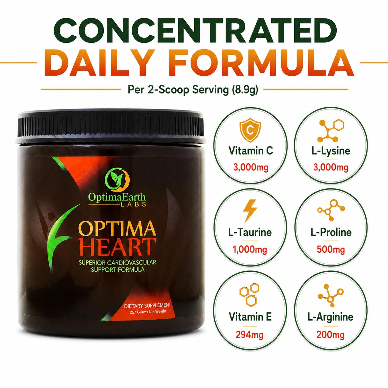 OptimaEarth Labs Optima Heart Powder 9.41 oz