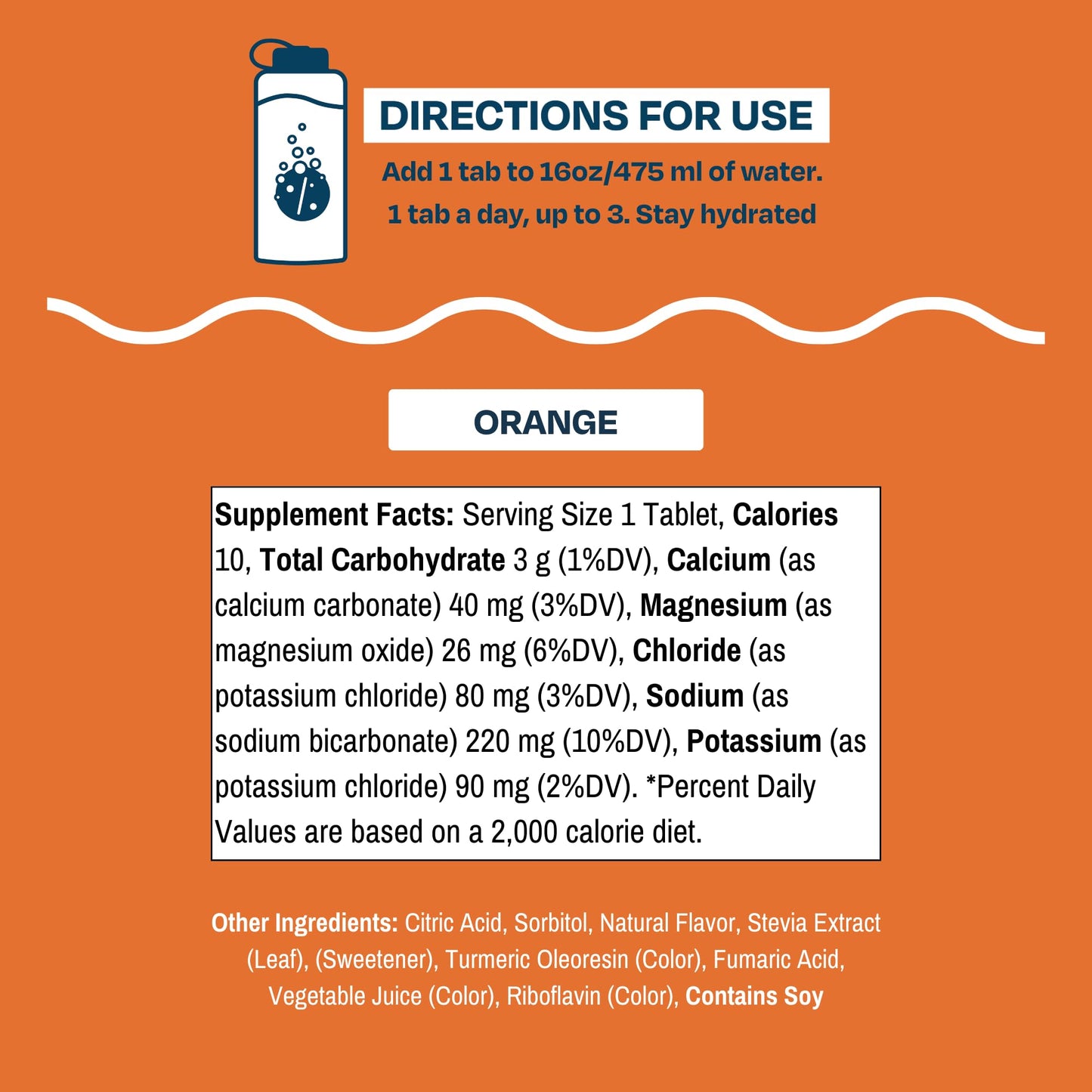 Drinklits Orange Daily Hydration Tablets, 20 Tablets
