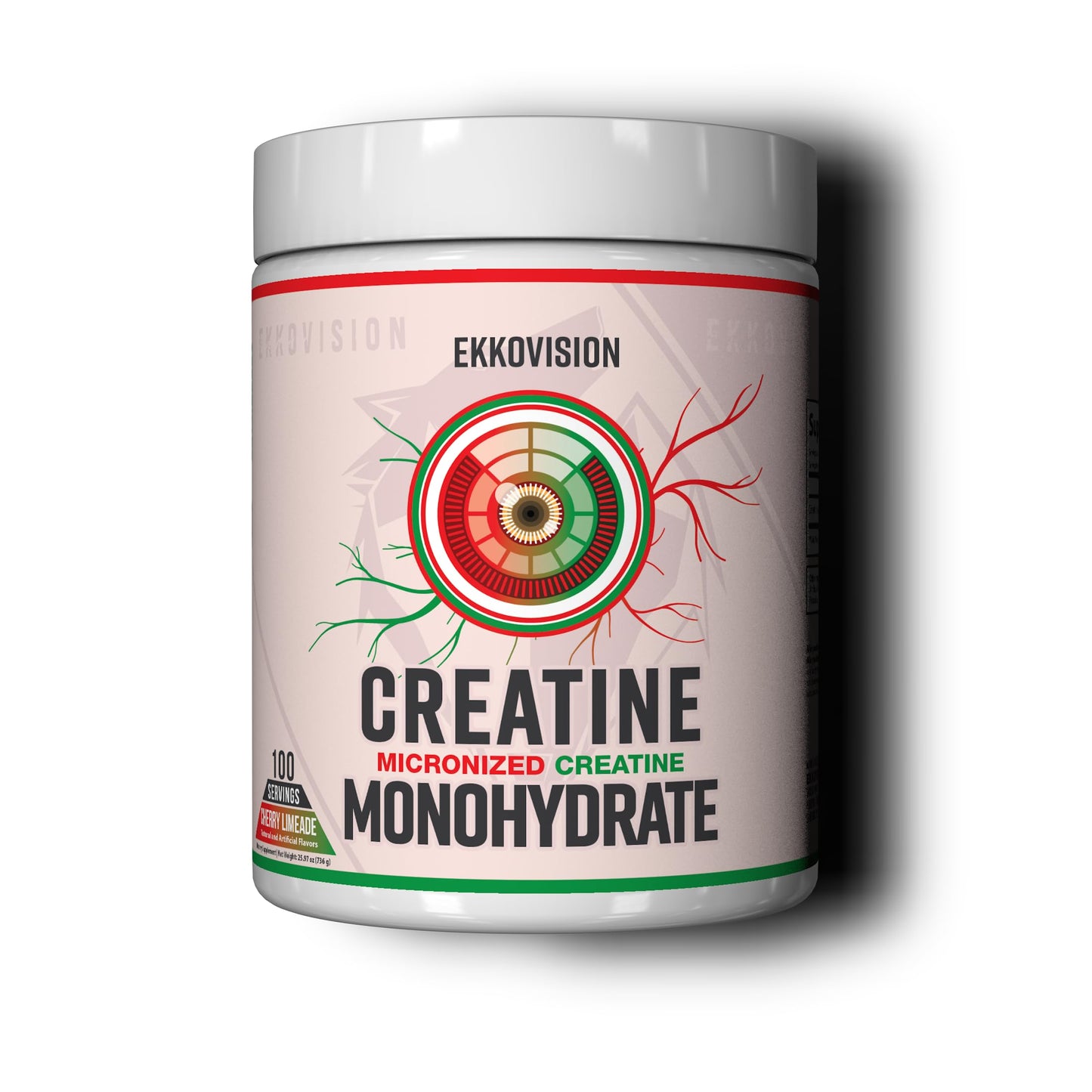 Ekkovision Creatine Monohydrate Powder, 100 Servings