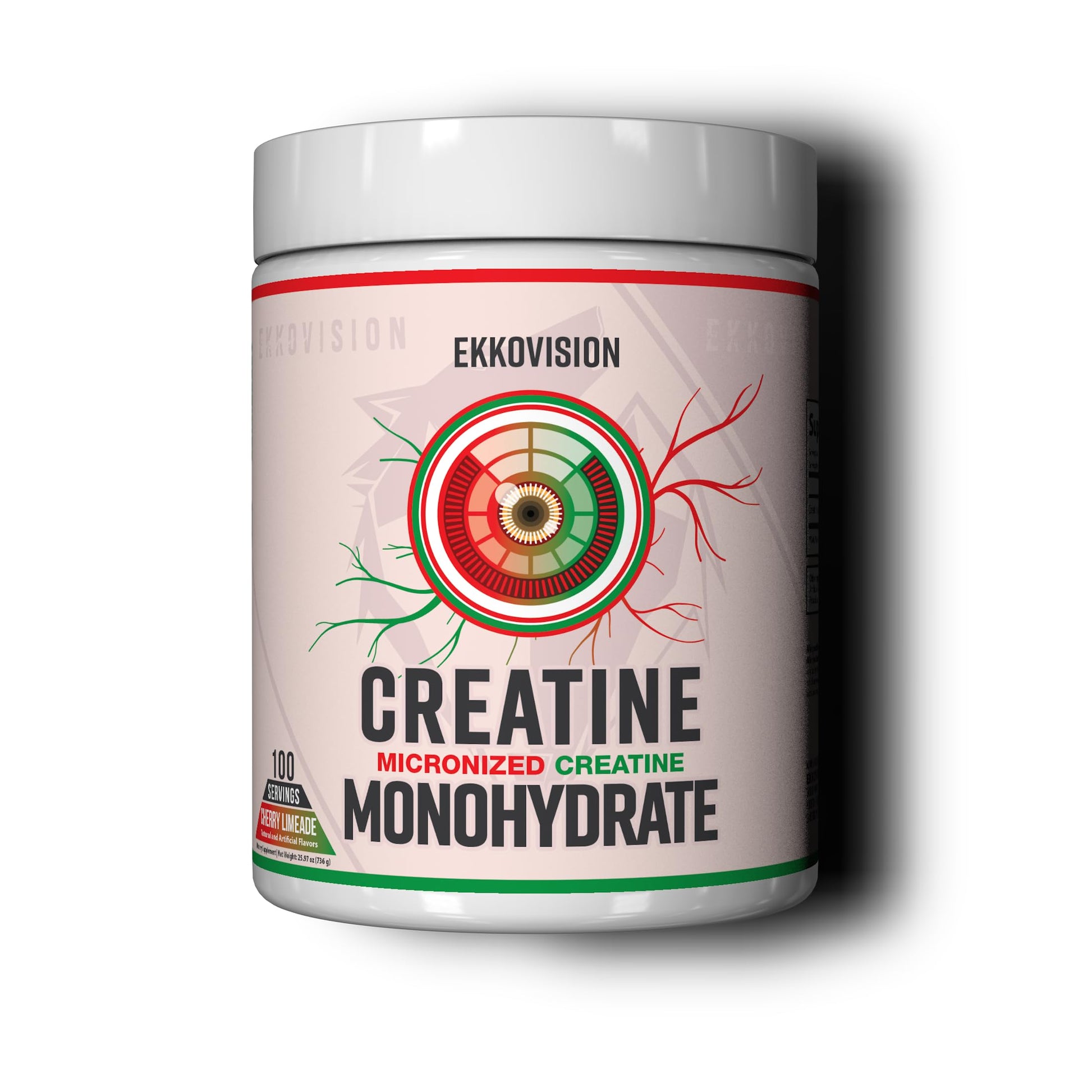 Ekkovision Creatine Monohydrate Powder, 100 Servings