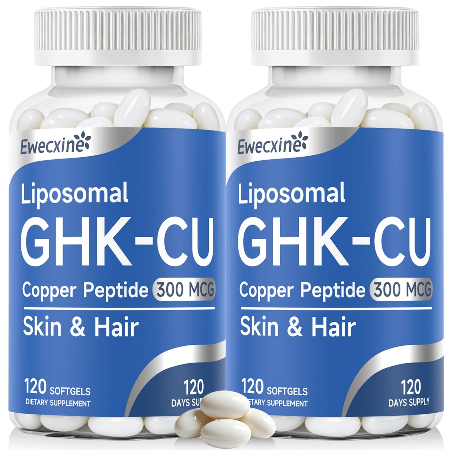 Ewecxine GHK-Cu Copper Peptide Supplement Softgels 240