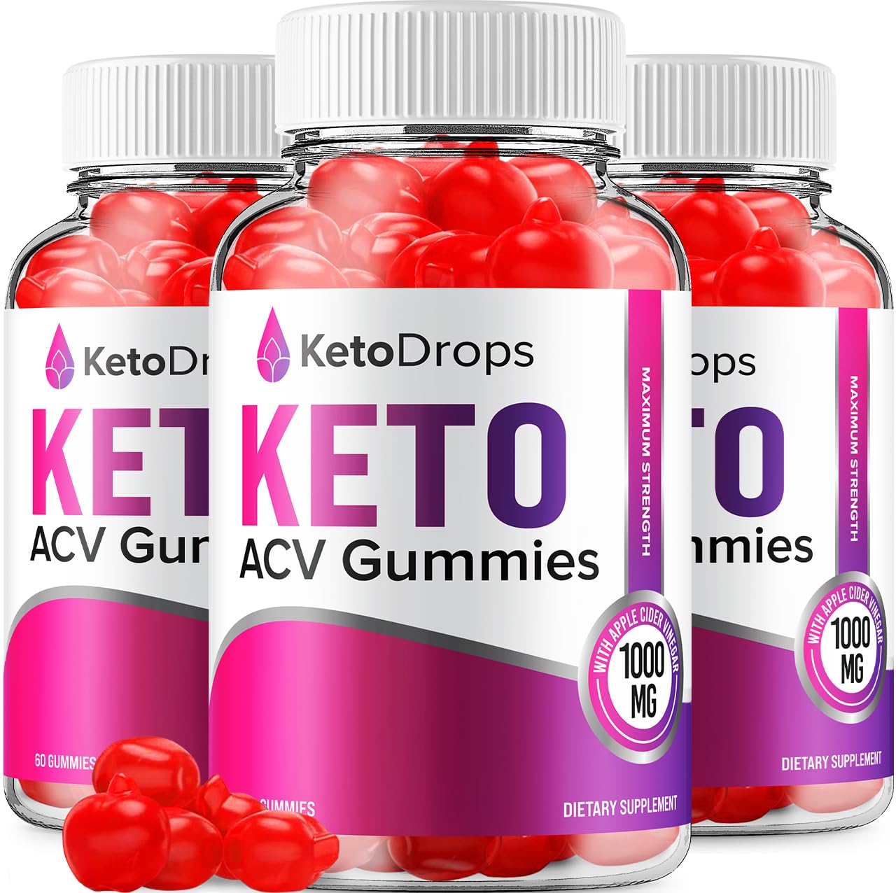 Indelo Keto Drops ACV Gummies, Advanced Formula Keto Plus ACV Apple Cider Vinegar Dietary Supplement, 180 Gummies