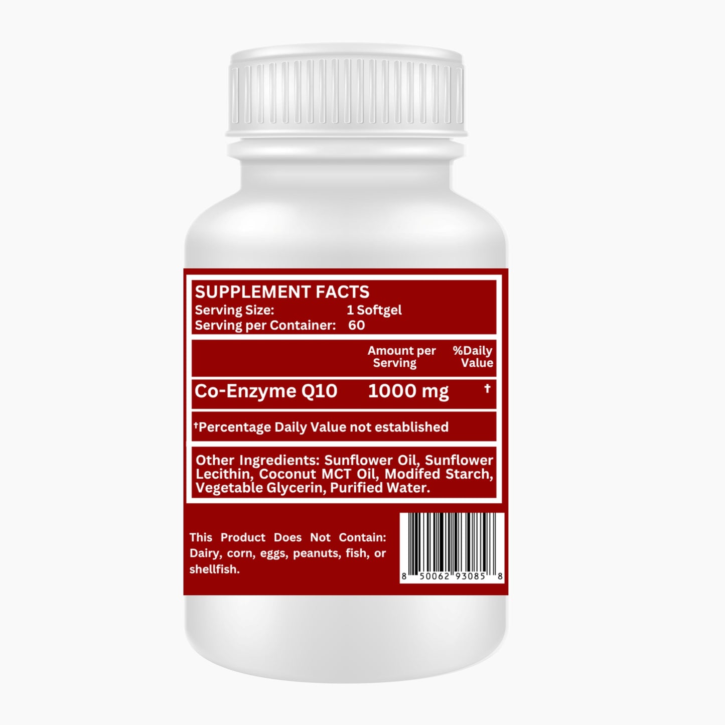 Nikoni Liposomal CoQ10 1000mg Vegan Softgels, 60 Count