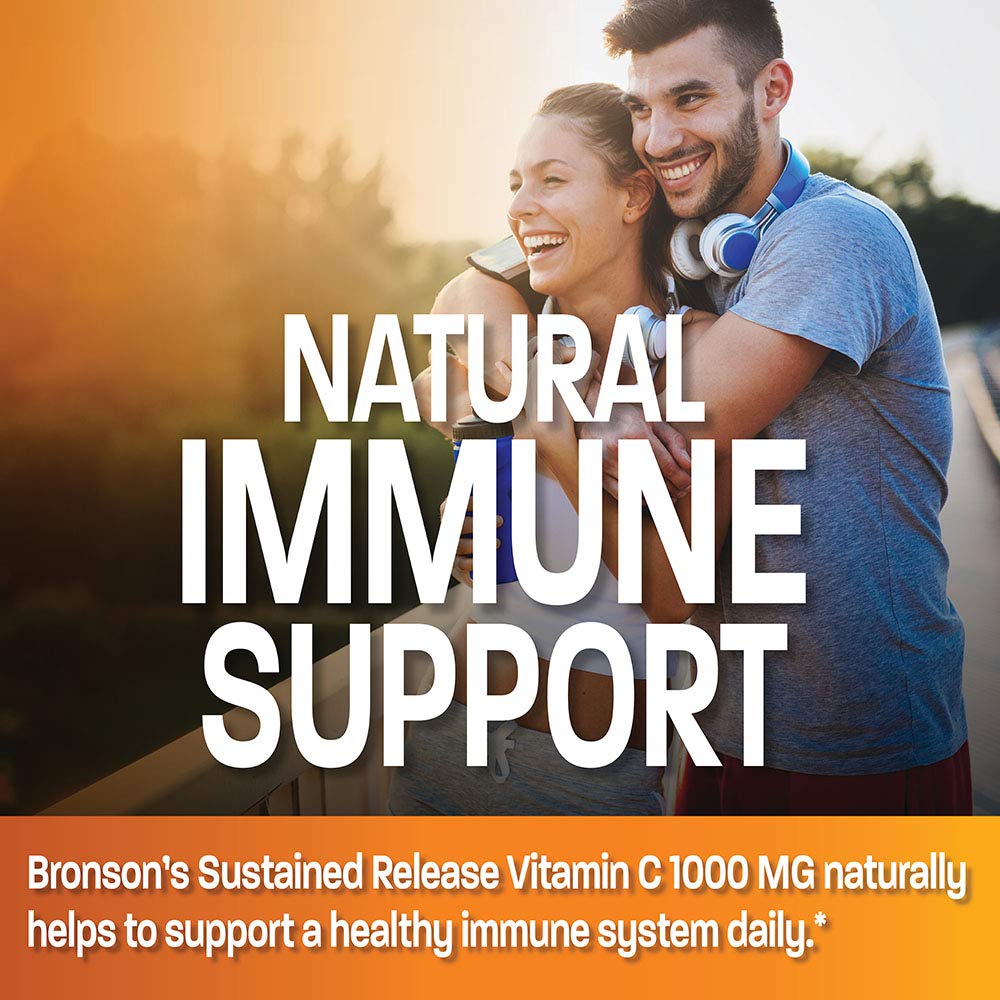 Bronson Vitamin C 1000 mg Sustained Release Premium Non-GMO Ascorbic Acid, 250 Tablets