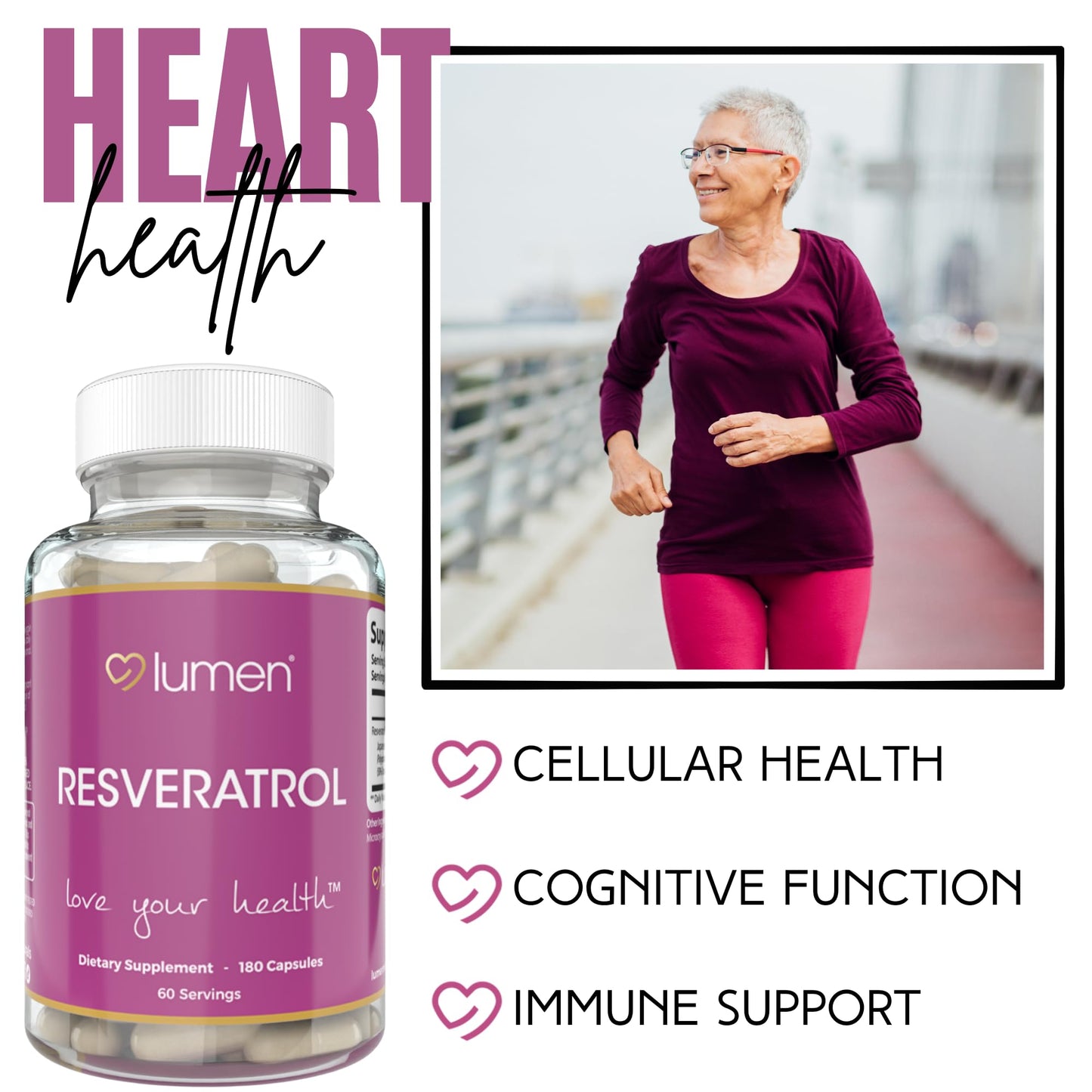 Lumen Naturals Resveratrol Parent Capsule, 180 Count
