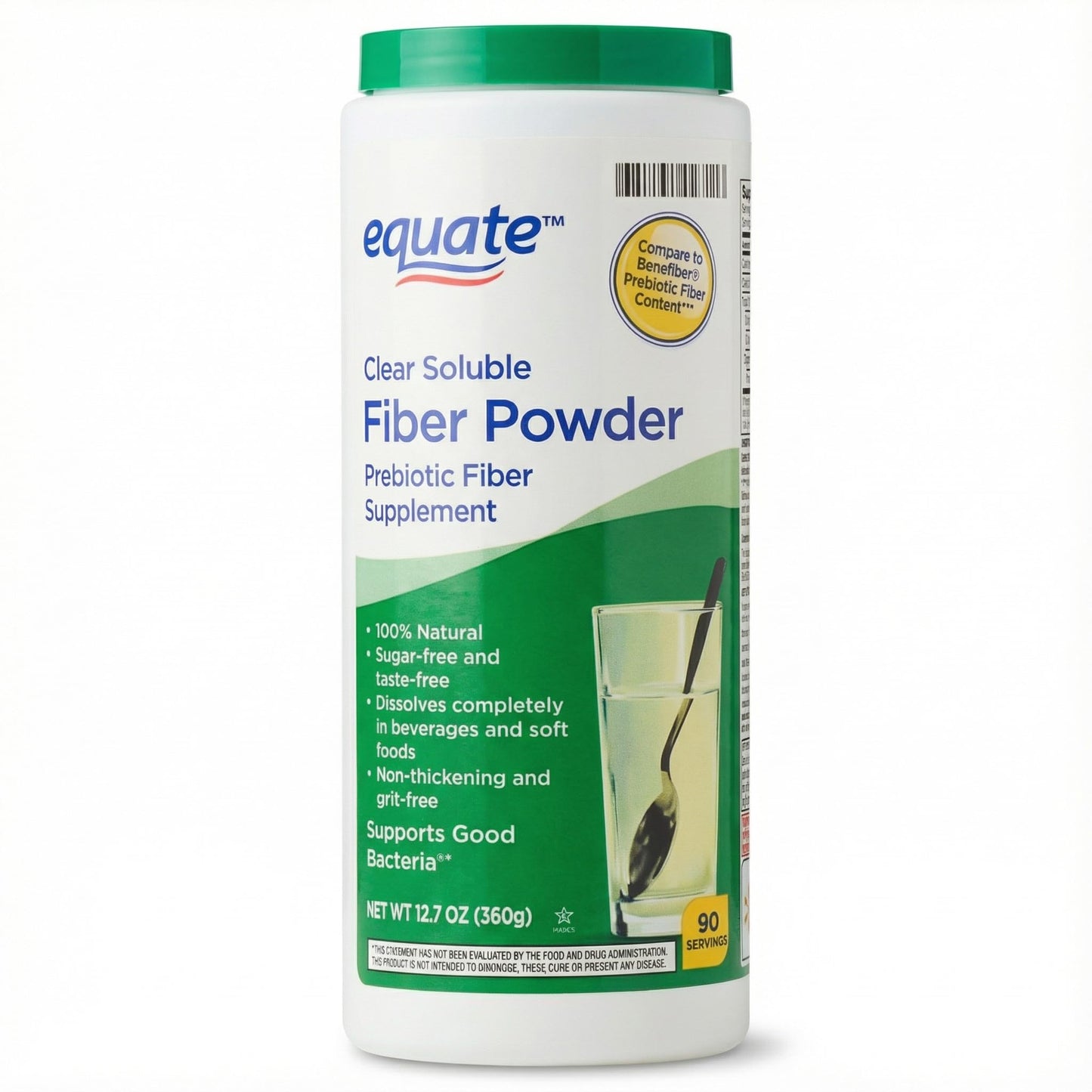 Generic Clear Soluble Fiber Powder, Prebiotic Formula, Unflavored, Sugar Free, Easy Mix Daily, 12.7 oz