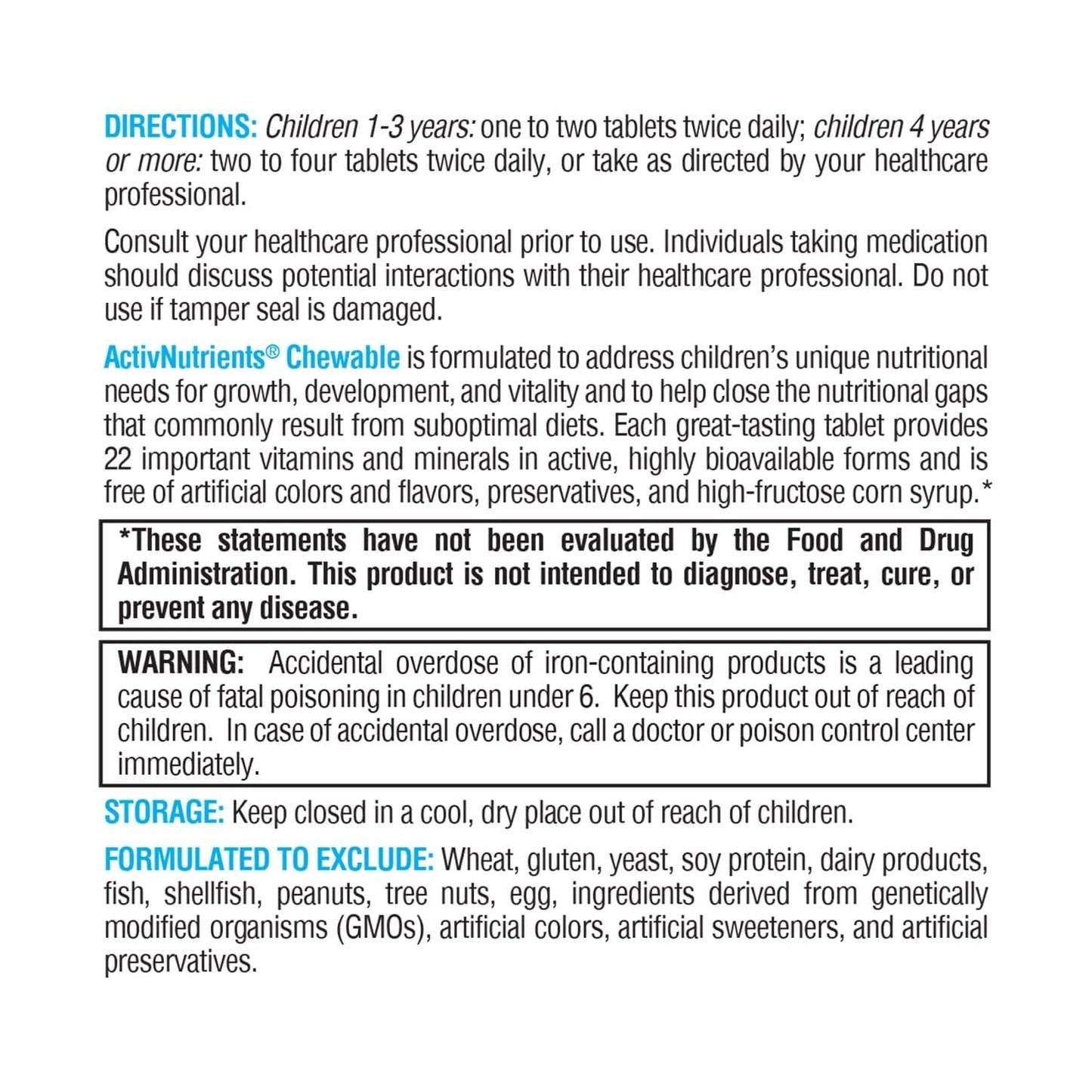 XYMOGEN ActivNutrients Chewable Children's Multivitamin, 120 Count