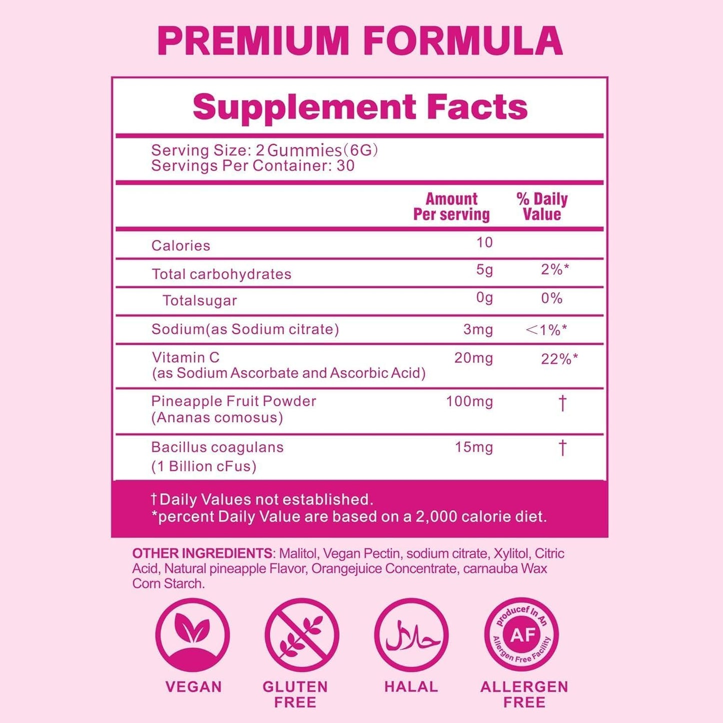 Shytrouy Vaginal Probiotic Gummies for Women, 60 Count
