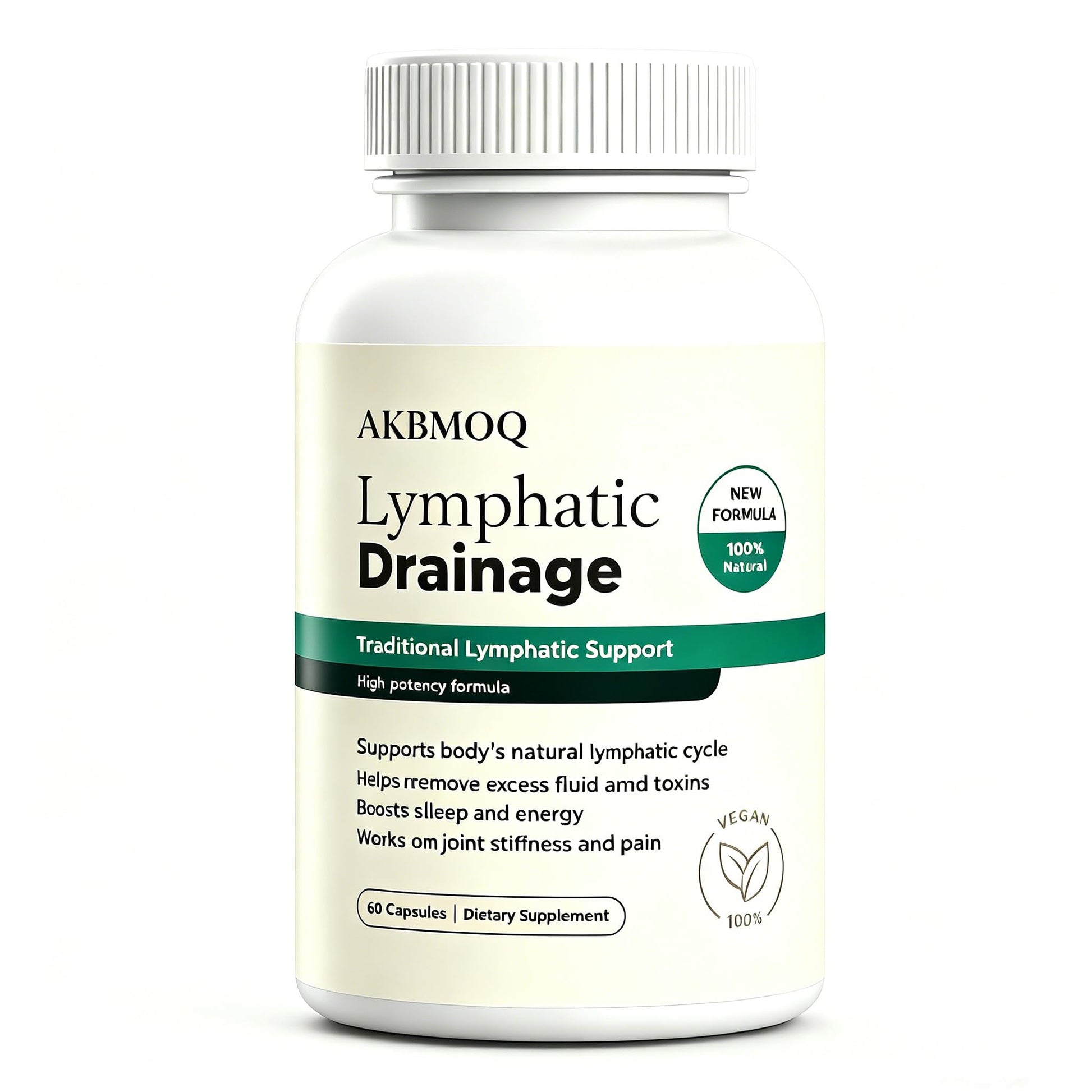 AKBMOQ Lymphatic Drainage Supplements Capsules 60 Count