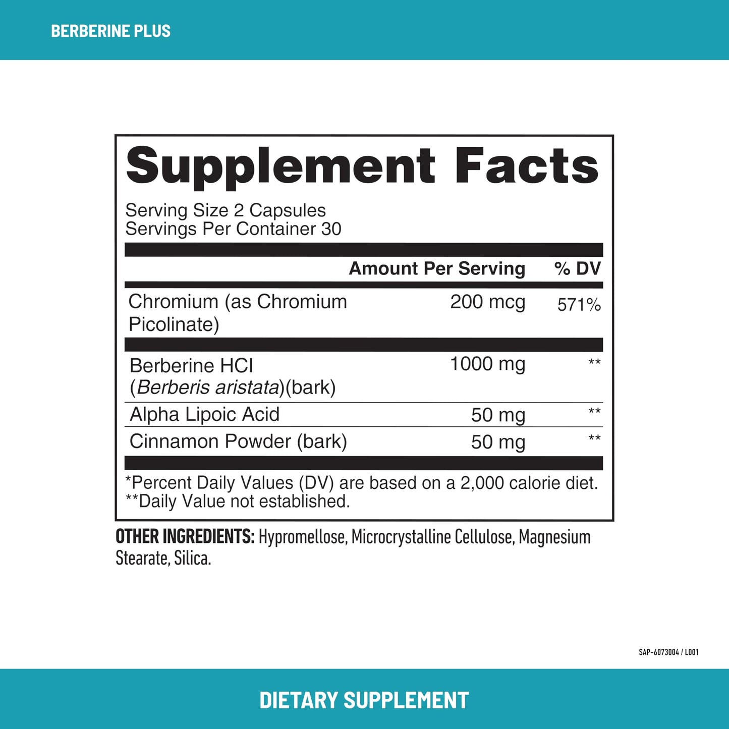 SlimFast Berberine Plus Capsules, 60 Capsules