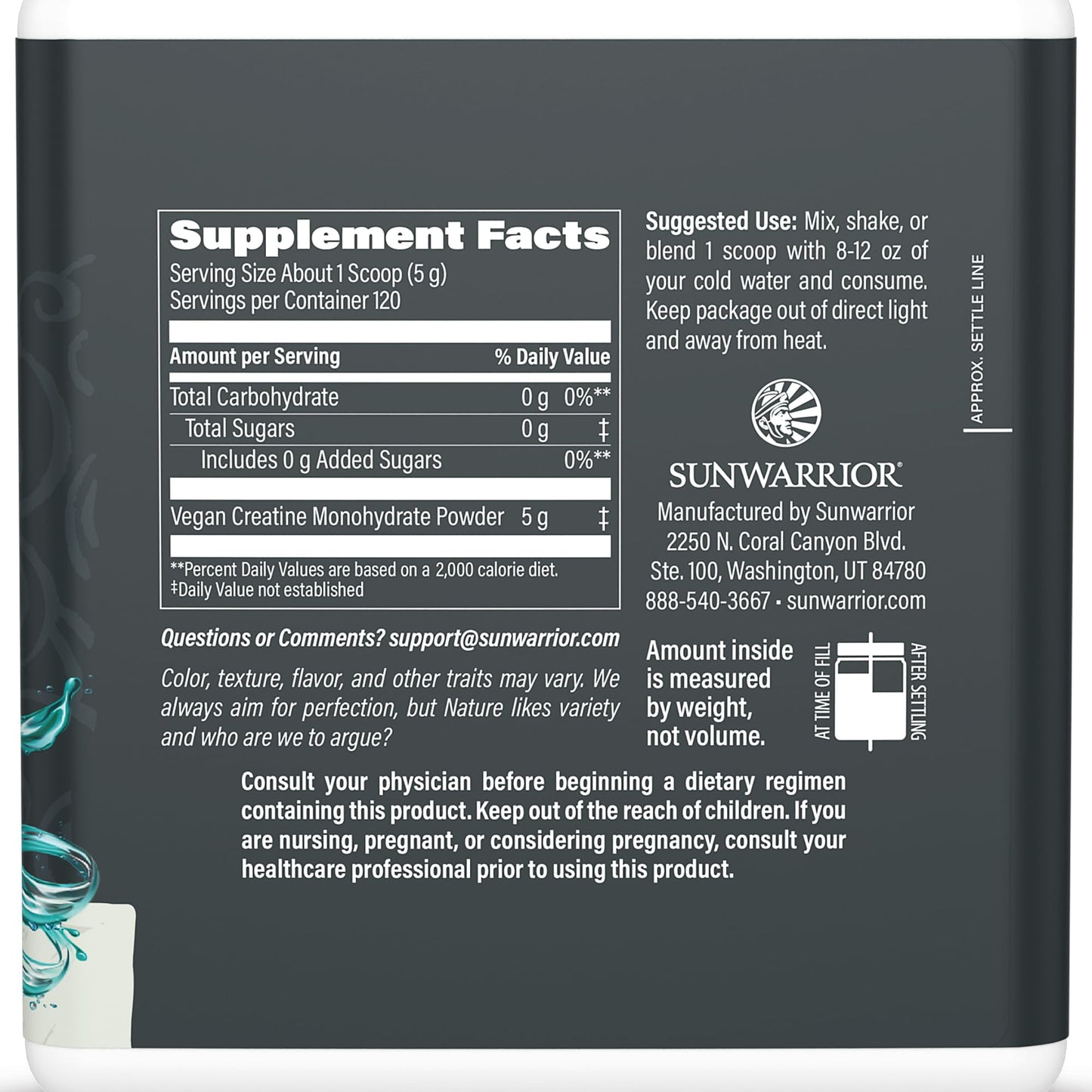 Sunwarrior Creatine Monohydrate Powder 21.16