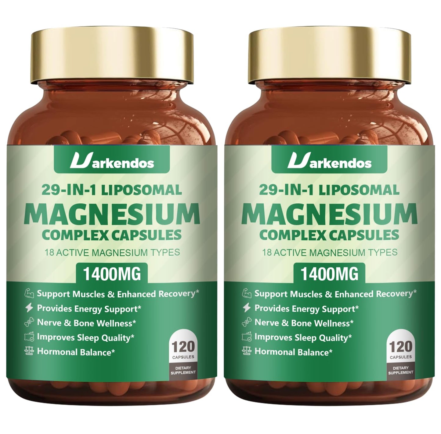 Uarkendos 29-in-1 Magnesium Complex for Women & Men Supplements Capsules 240
