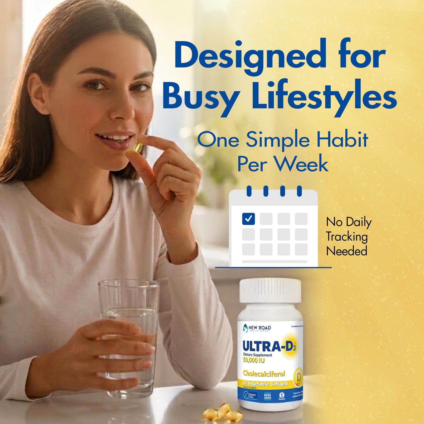 ULTRA-D3 Once-Weekly Vitamin D3 50,000 IU Softgels, 36 Count
