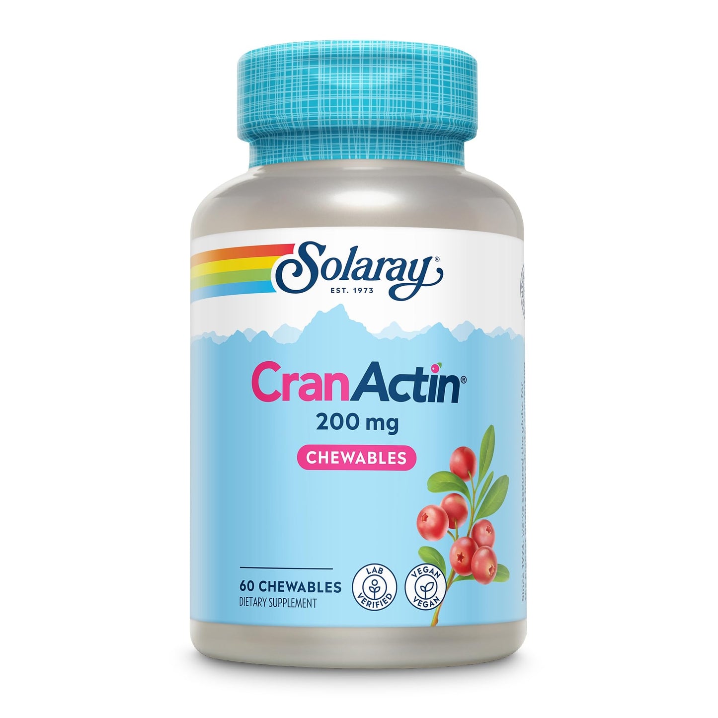 SOLARAY Cranactin 200 mg Chewable Tablets 60 Count