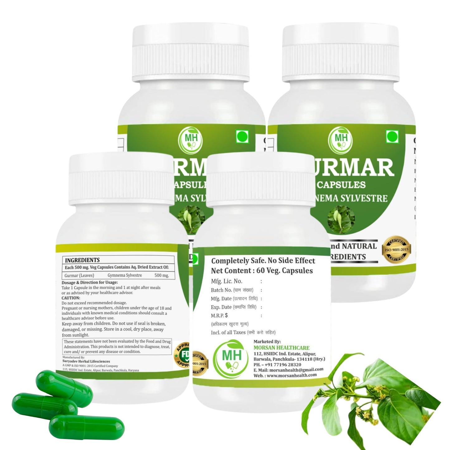 Generic Gurmar (Gymnema sylvestre) Capsules 500mg, 240 Capsules