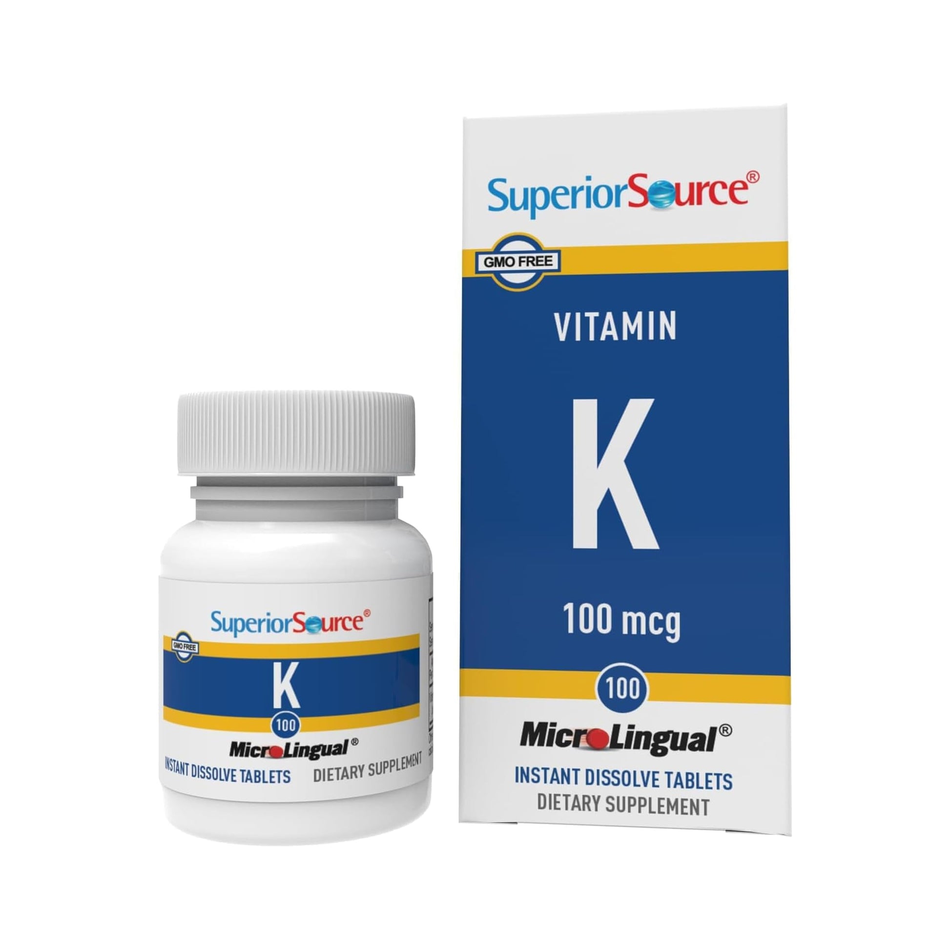 Superior Source Vitamin K 100 mcg Tablet, 1 Count
