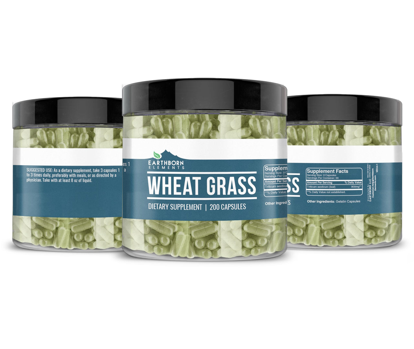 Earthborn Elements Wheat Grass Capsules 200