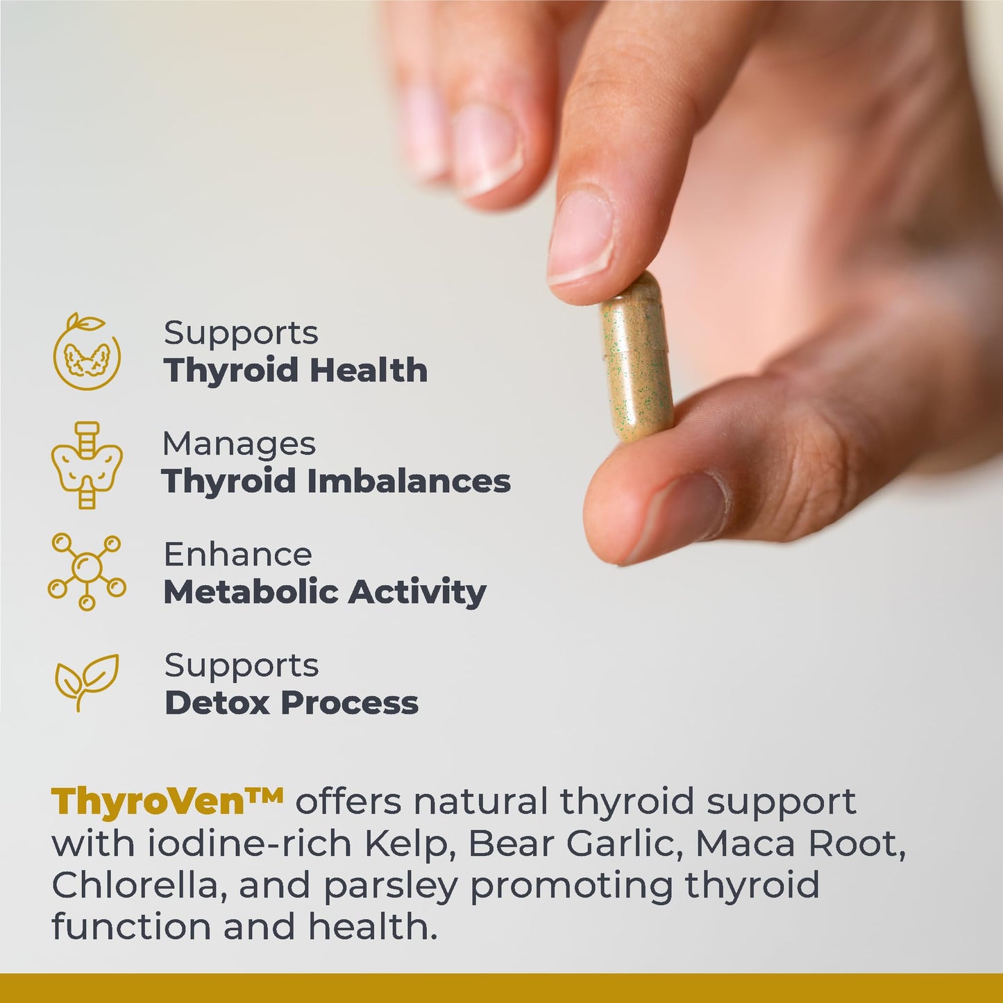 Premier Research Labs ThyroVen Thyroid Support Complex with Naturally-Sourced Iodine 60 Capsules