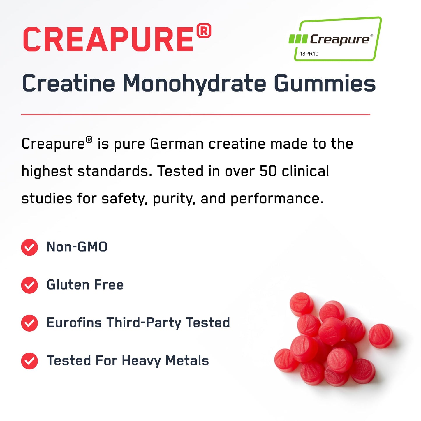 SteelFit Creapure Creatine Monohydrate, 120 Gummies