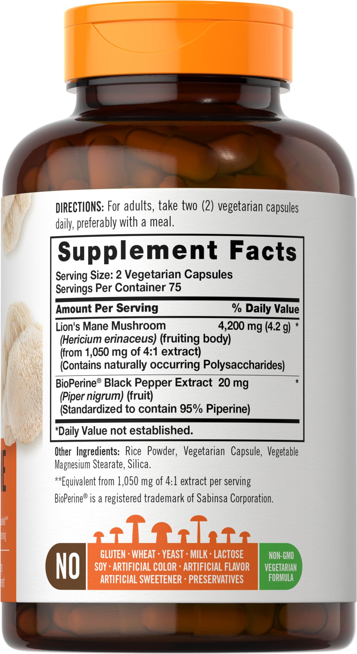 Carlyle Lions Mane Mushroom Capsules 150
