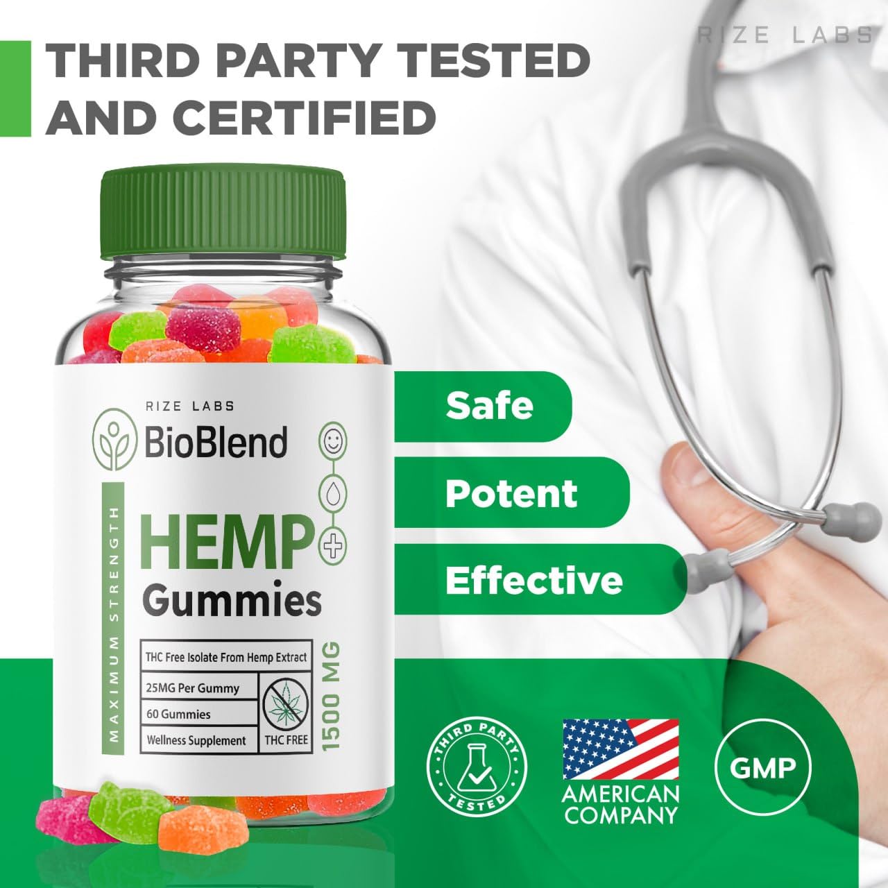 Rize Labs BioBlend Gummies, 300 Gummies