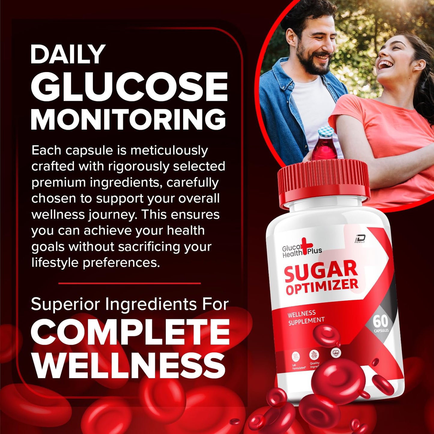 Indelo Gluco Health Plus Capsules 180 Capsules