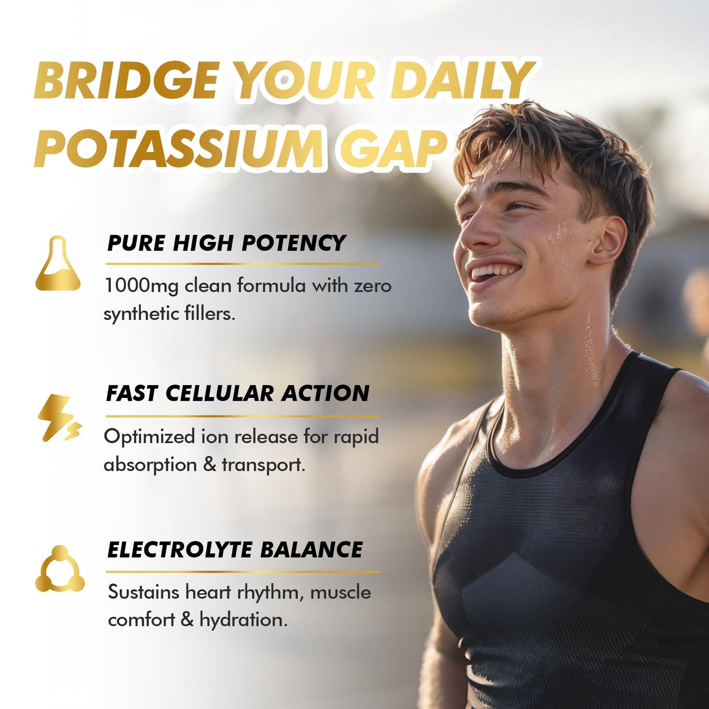 Your Nutritionist High Potency Potassium Chloride 1000mg Potassium Supplement 90 Capsules